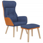 Relaxfauteuil met voetenbank van massief rubberwood en duurzaam materiaal - Fauteuils & Relaxfauteuils