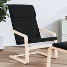 Relaxstoel met massief berkenhout en duurzame stof voor ultiem comfort - Zwart en bruin / 1 - Fauteuils & Relaxfauteuils