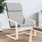Relaxstoel met massief berkenhout en duurzame stof voor ultiem comfort - Lichtgrijs / 1 - Fauteuils & Relaxfauteuils