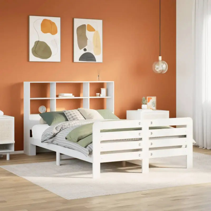 Robuust bedframe van massief grenenhout voor perfecte nachtrust - Wit / 140 x 200 cm - Bedden & bedframes