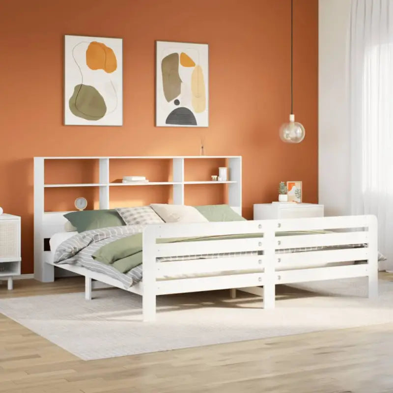 Robuust bedframe van massief grenenhout voor perfecte nachtrust - Wit / 180 x 200 cm - Bedden & bedframes
