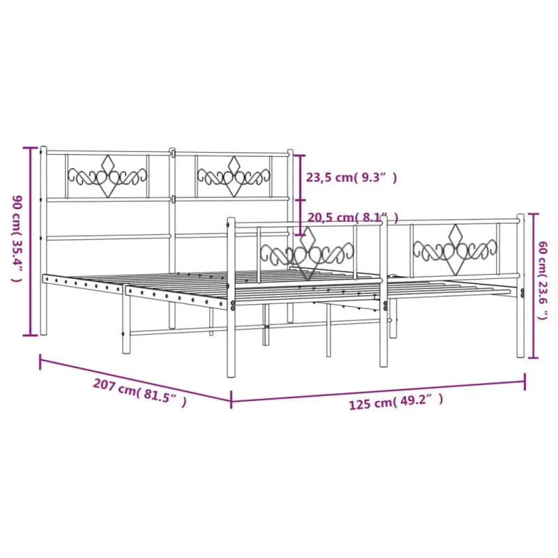 Robuust metalen bedframe met extra opbergruimte en tijdloos design - Bedden & bedframes