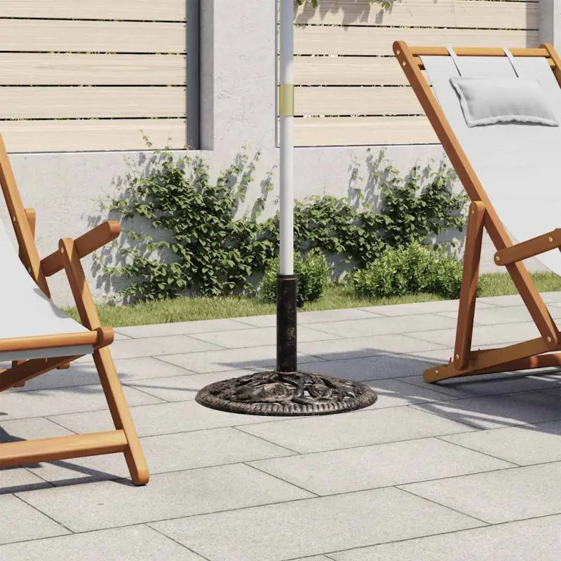 Robuuste gietijzeren parasolvoet voor stabiliteit - Brons / 48 x 48 x 33 cm / 1 - Parasolvoeten