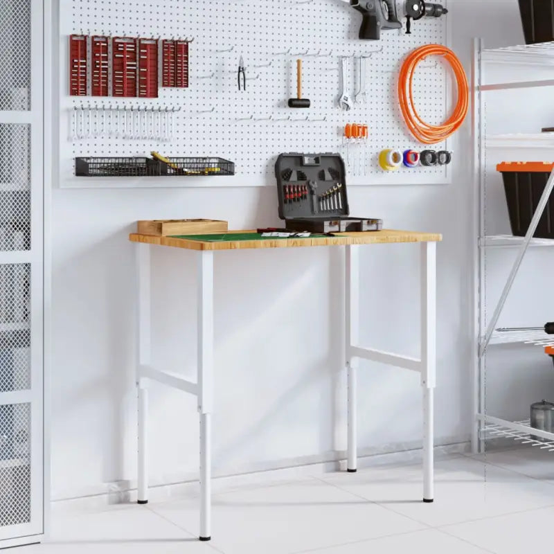 Robuuste werkbank met massief eikenhout en groot werkgebied - Werkbanken