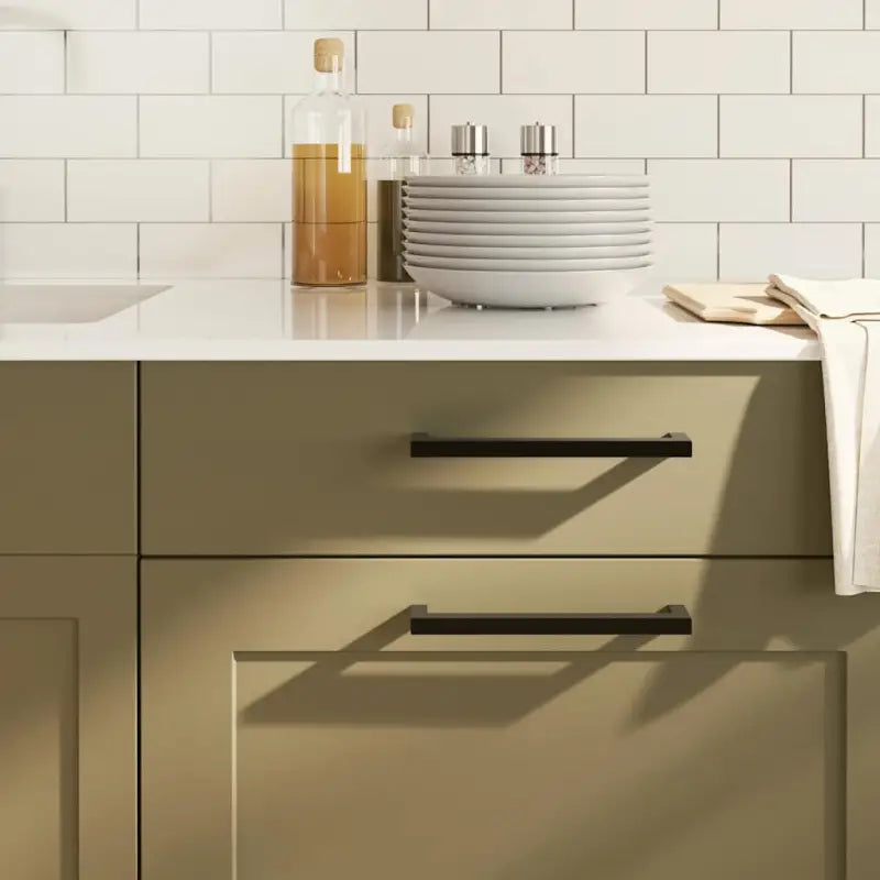 Roestvrijstalen kastknoppen en grepen met modern ontwerp - Zwart / 192 mm / 5 - Kastknoppen en kastgrepen