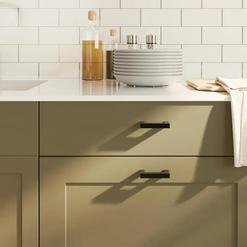 Roestvrijstalen kastknoppen en grepen met modern ontwerp - Zwart / 64 mm / 10 - Kastknoppen en kastgrepen