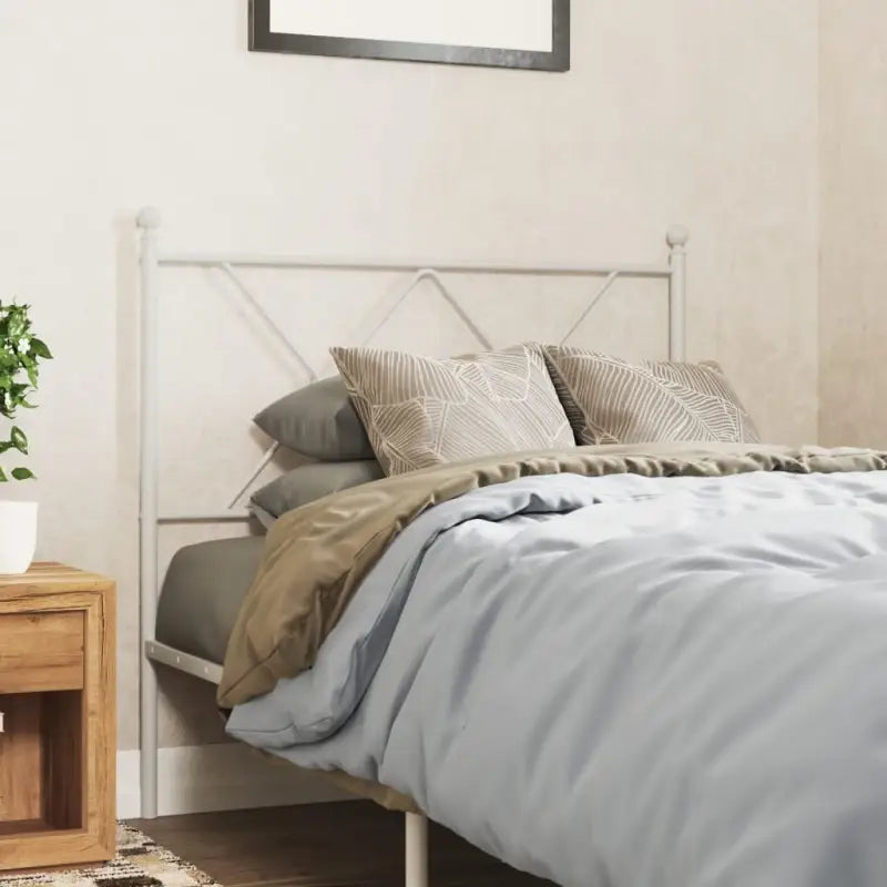 Ronde buizen hoofdbord met trendy ontwerp voor een complete slaapkamerlook - Wit / 90 cm / 1 - Hoofdborden en voetborden