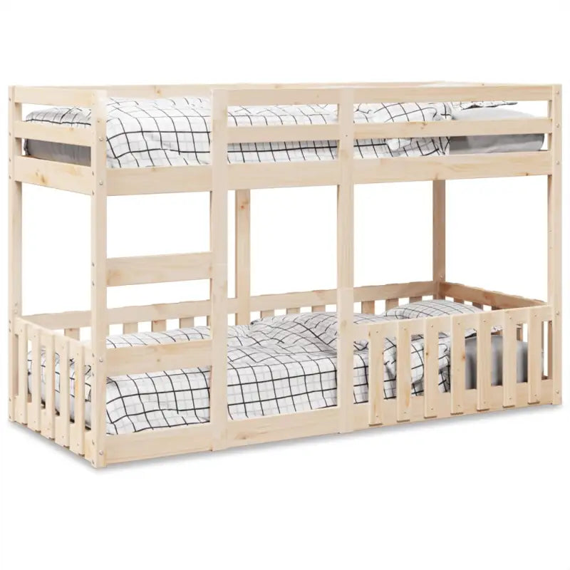 Ruimtebesparend stapelbedframe van massief grenenhout voor meerdere kinderen - Naturel / 75 x 190 cm - Bedden &