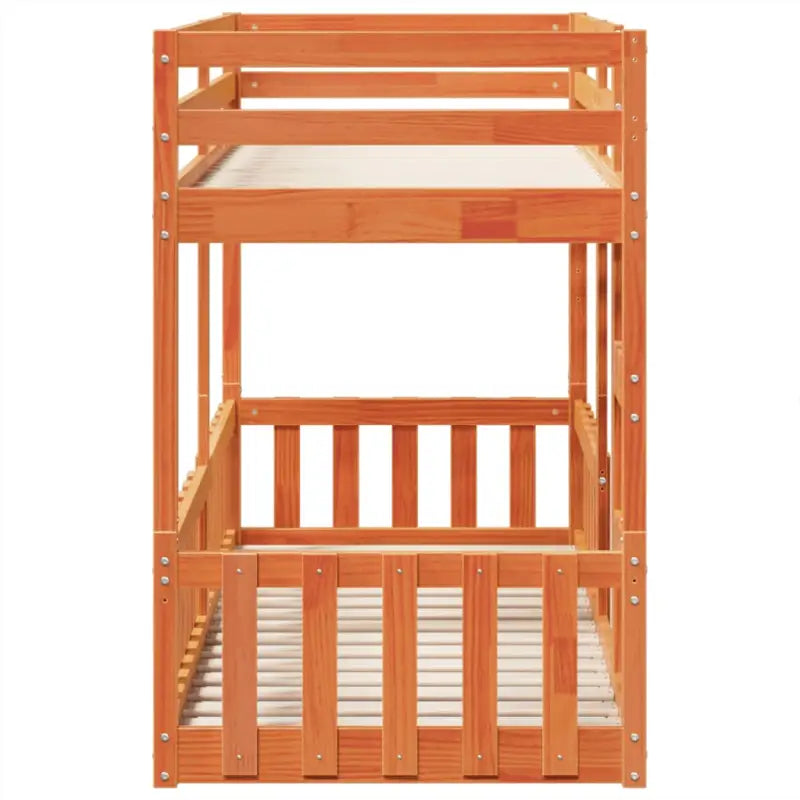 Ruimtebesparend stapelbedframe van massief grenenhout voor meerdere kinderen - Bedden & bedframes