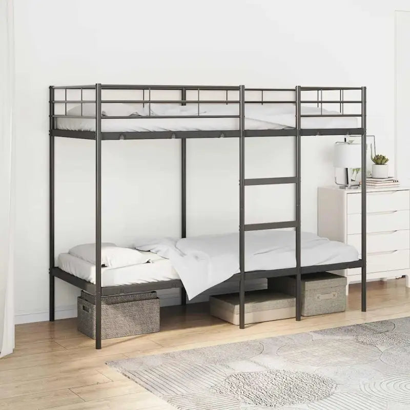 Ruimtebesparende stapelbed voor meerdere kinderen en gasten - Zwart / 75 x 190 cm - Bedden & bedframes