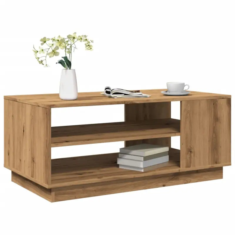 Salontafel in grijs sonoma bewerkt hout met modern ontwerp - artisanaal eikenkleurig / 102 x 55 x 43 cm / 1