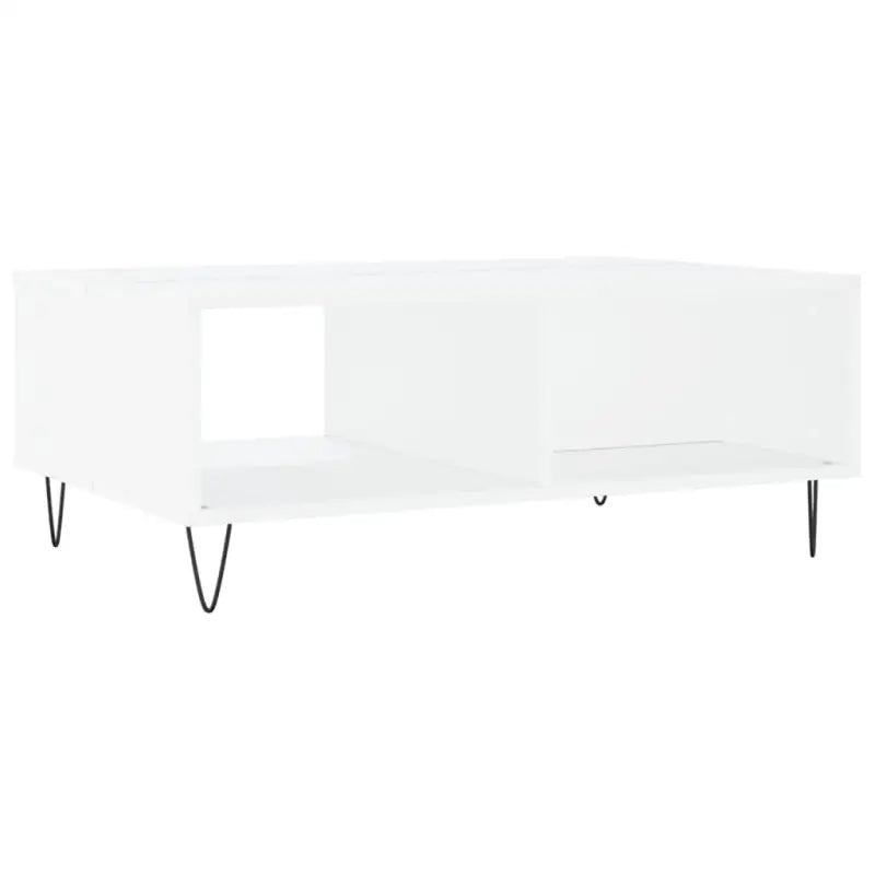 Salontafel met bewerkt hout en ijzeren poten voor uitstraling - Salontafels