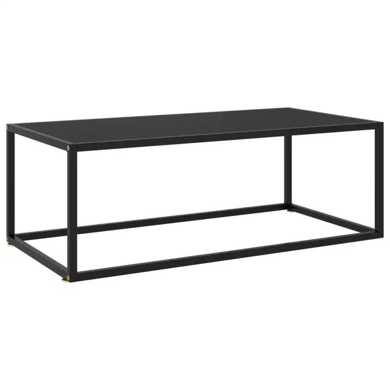 Salontafel met gehard glas en gepoedercoat staal voor moderne woonkamers - Doorzichtig / 40 x 40 x 50 cm / 1