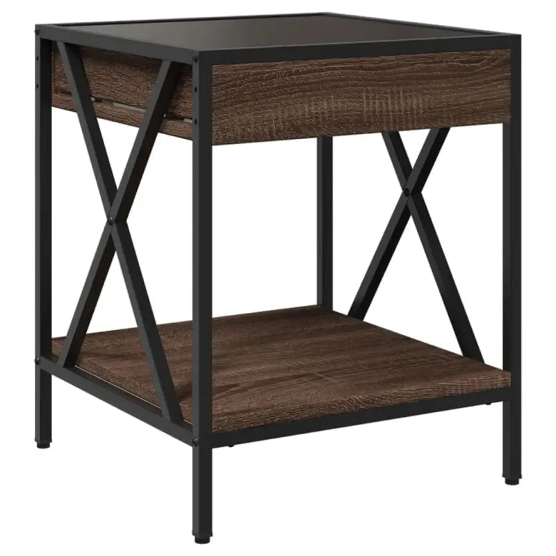 Salontafel met LED-infinity spiegel en bewerkt hout for een stijlvolle uitstraling - Salontafels