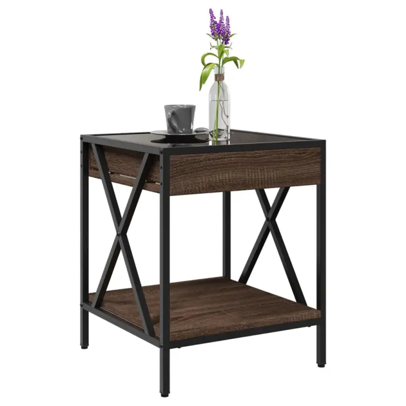 Salontafel met LED-infinity spiegel en bewerkt hout for een stijlvolle uitstraling - Salontafels