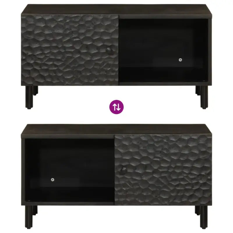 Salontafel met massief mangohout en ijzeren poten voor elegance - Salontafels