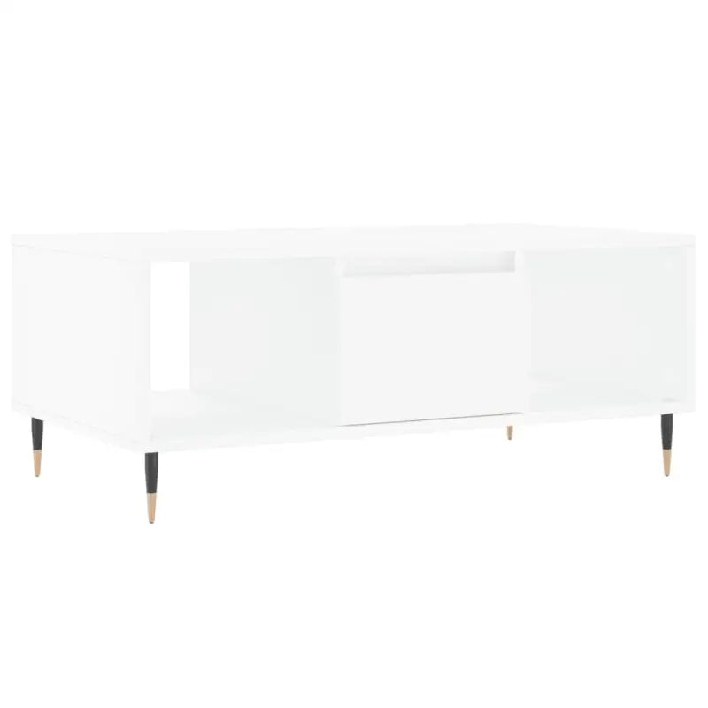 Salontafel van bewerkt hout met metalen poten voor een elegante woonkamer - Salontafels