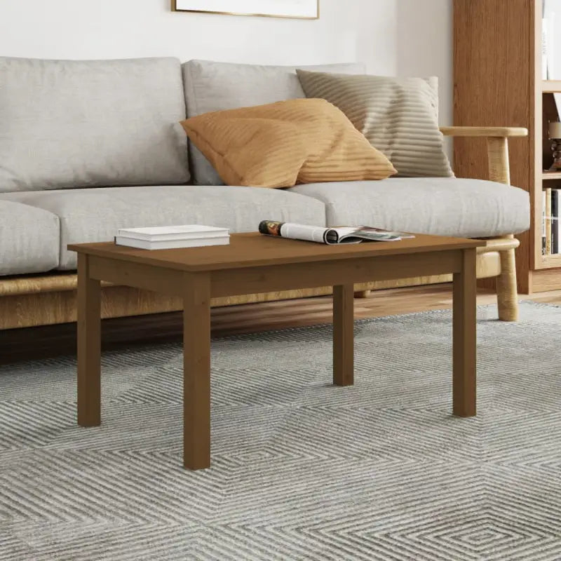 Salontafel van massief grenenhout met rustieke uitstraling - Honingbruin / 80 x 50 x 40 cm / 1 - Salontafels