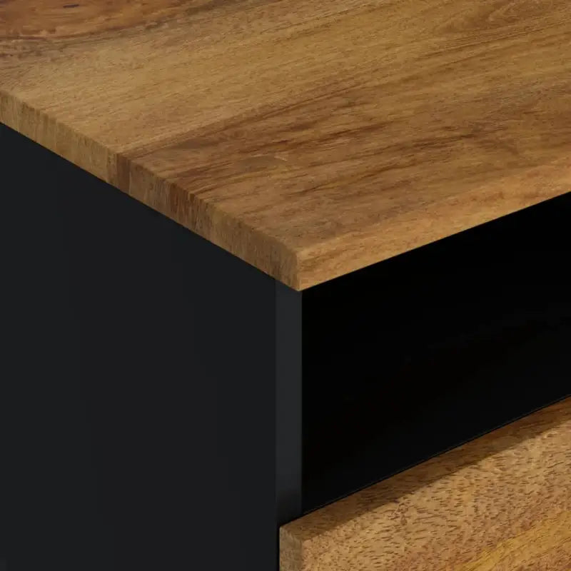 Salontafel van massief mangohout met bewerkt hout effect - Salontafels