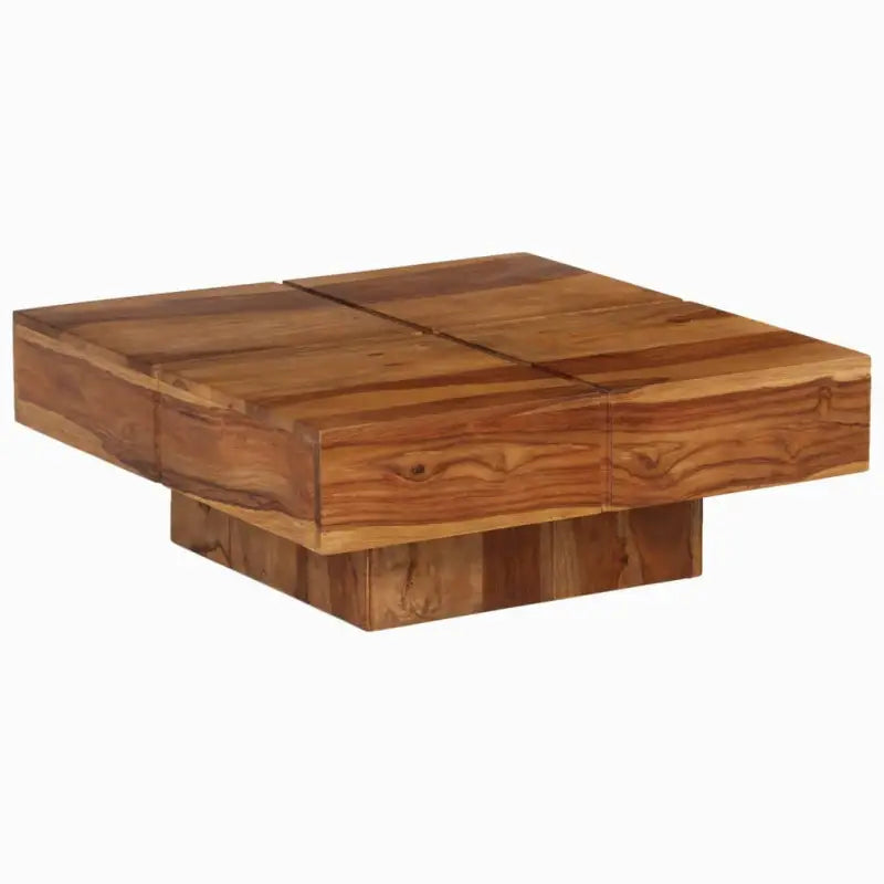 Salontafel van massief mangohout voor woonkamer en kantoor - 80 x 80 x 30 cm / 1 / Massief acaciahout - Salontafels