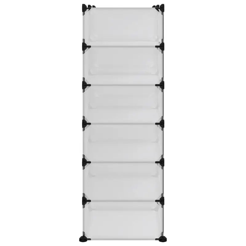 Schoenenrek van waterdichte polypropyleen panelen met houten hamer stop - Schoenenrekken