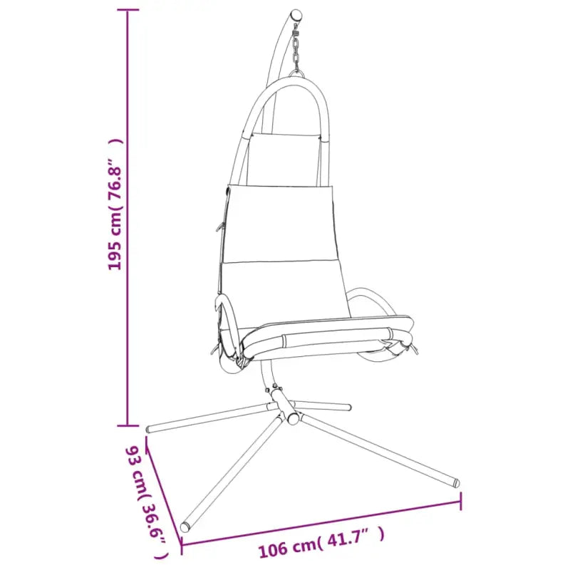 Schommelstoel in Oxford Stof voor rust in je tuin of terras - Schommelbanken