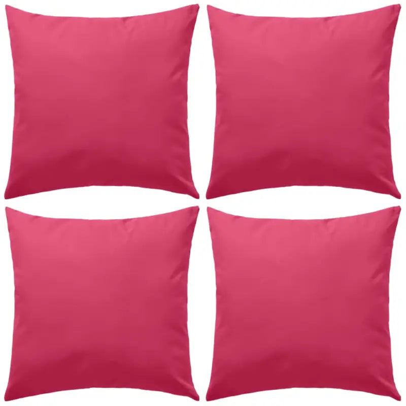 Sierkussens voor buiten met levering bevat UV en waterbestendige stof - Roze / 45 x 45 cm / 4 - Sierkussens