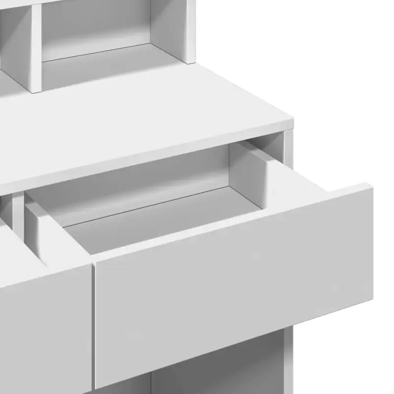 Slaapkamerkaptafel van bewerkt hout met binnen handbereik accessoires - Slaapkamerkaptafels