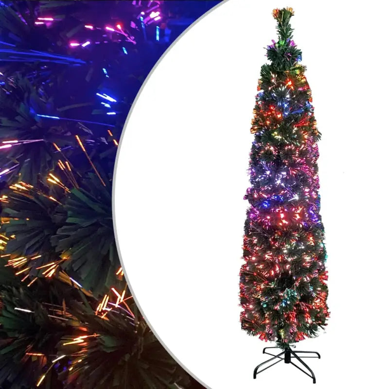 Smalle Kerstboom met Glasvezellampjes voor een feestelijke uitstraling - 240 x 61 cm / 1 - Kerstbomen