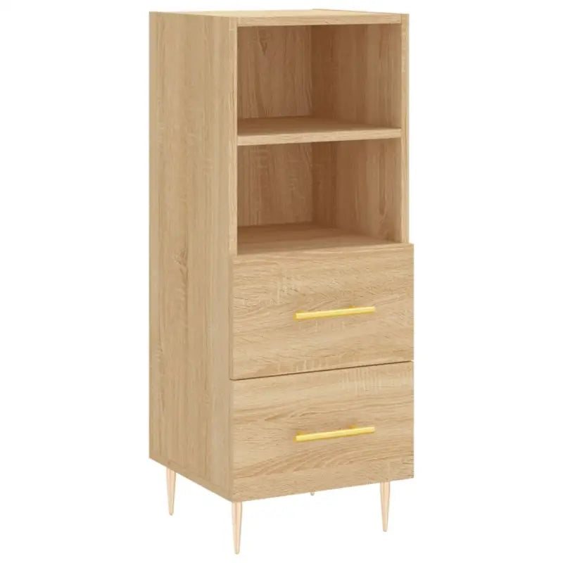 Sonoma Eiken Dressoir met metalen poten en bewerkt hout - Dressoirs & buffetkasten
