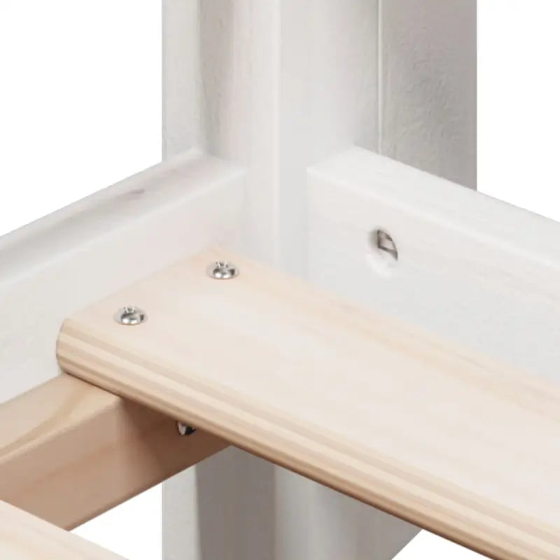 Stapelbed met bedhuis in wit materiaal en massief grenenhout - Bedden & bedframes