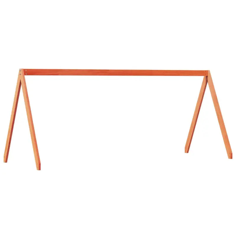 Stapelbed met bedhuis van massief grenenhout en open zijdeur - Bedden & bedframes