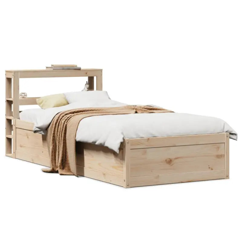 Stevige bedframe van massief grenenhout voor een goede nachtrust - Naturel / 75 x 190 cm - Bedden & bedframes