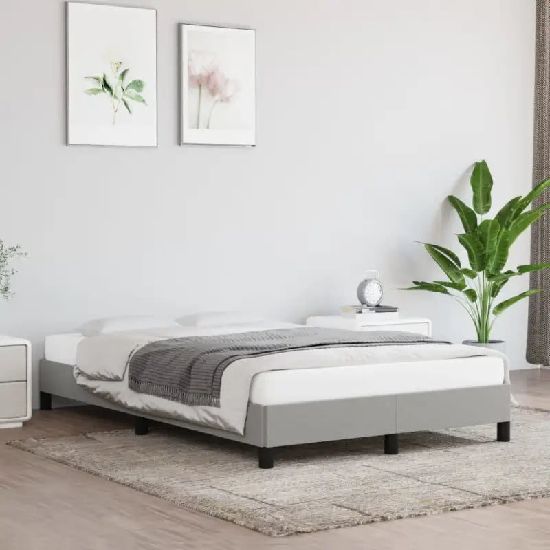 Stijlvol bedframe met multiplex lattenbodem voor optimale slaapkwaliteit - Lichtgrijs / 120 x 190 cm / 25 cm - Bedden &