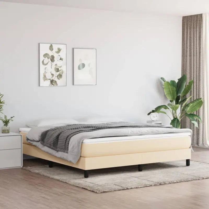 Stijlvol bedframe met multiplex lattenbodem voor optimale slaapkwaliteit - Crème / 160 x 200 cm / 25 cm - Bedden &