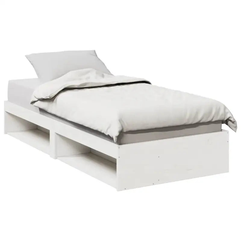 Stijlvol Daybed van massief grenenhout met opbergruimte perfect als boxspring nodig - Wit / 100 x 200 cm - Bedden &