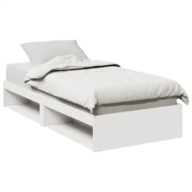 Stijlvol Daybed van massief grenenhout met opbergruimte perfect als boxspring nodig - Wit / 75 x 190 cm - Bedden &