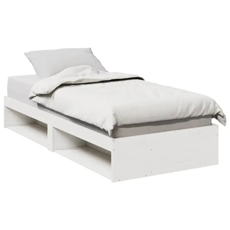 Stijlvol Daybed van massief grenenhout met opbergruimte perfect als boxspring nodig - Wit / 90 x 190 cm - Bedden &