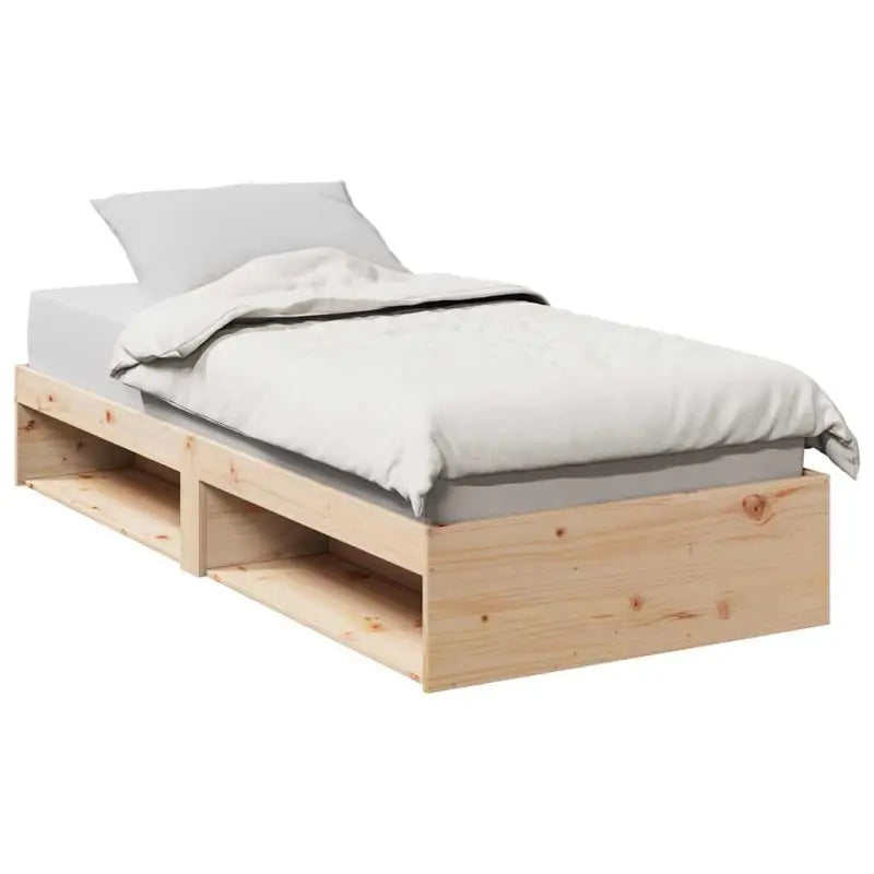 Stijlvol Daybed van massief grenenhout met opbergruimte perfect als boxspring nodig - Naturel / 75 x 190 cm - Bedden &