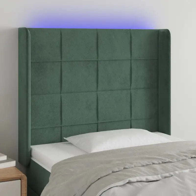 Stijlvol LED Hoofdbord voor een Modern Slaapkamer Accessoire - Donkergroen / 83 x 16 x 118/128 cm / 1 - Hoofdborden