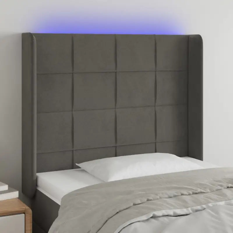 Stijlvol LED Hoofdbord voor een Modern Slaapkamer Accessoire - Donkergrijs / 83 x 16 x 118/128 cm / 1 - Hoofdborden