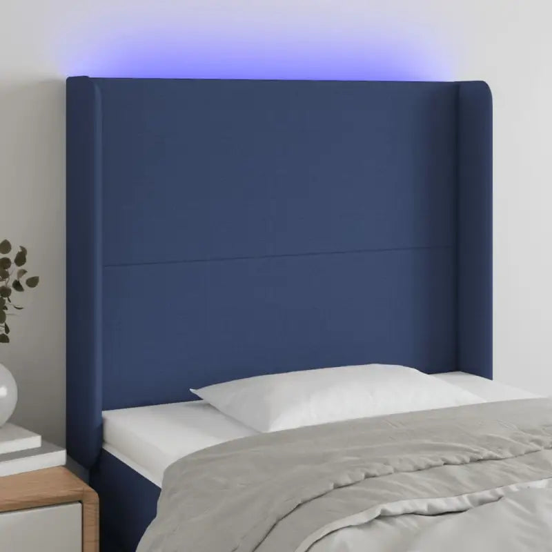 Stijlvol LED Hoofdbord voor een Moderne Slaapkamer - Blauw / 83 x 16 x 118/128 cm / 1 - Hoofdborden en voetborden
