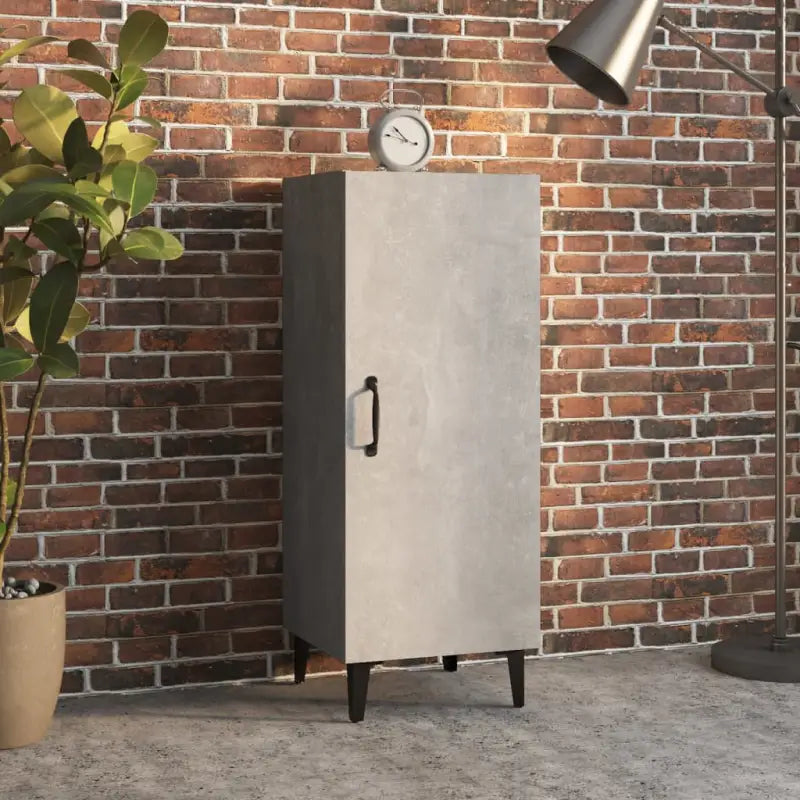 Stijlvolle dressoir met bewerkt hout voor praktische opslag - Betongrijs / 1 - Dressoirs & buffetkasten