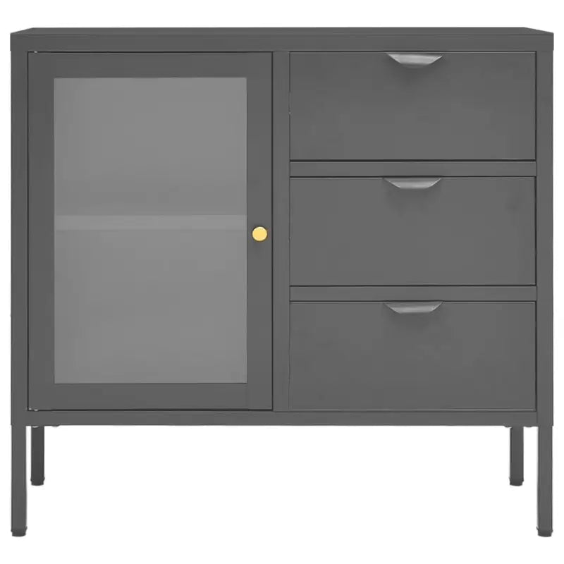 Stijlvolle dressoir met gehard glas en verstelbare schappen - Dressoirs & buffetkasten