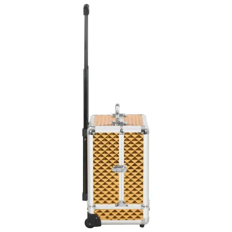 Stijlvolle make-up trolley met uittrekbare lades en afneembare zwenkwielen - Goud / 2 - Toilettassen