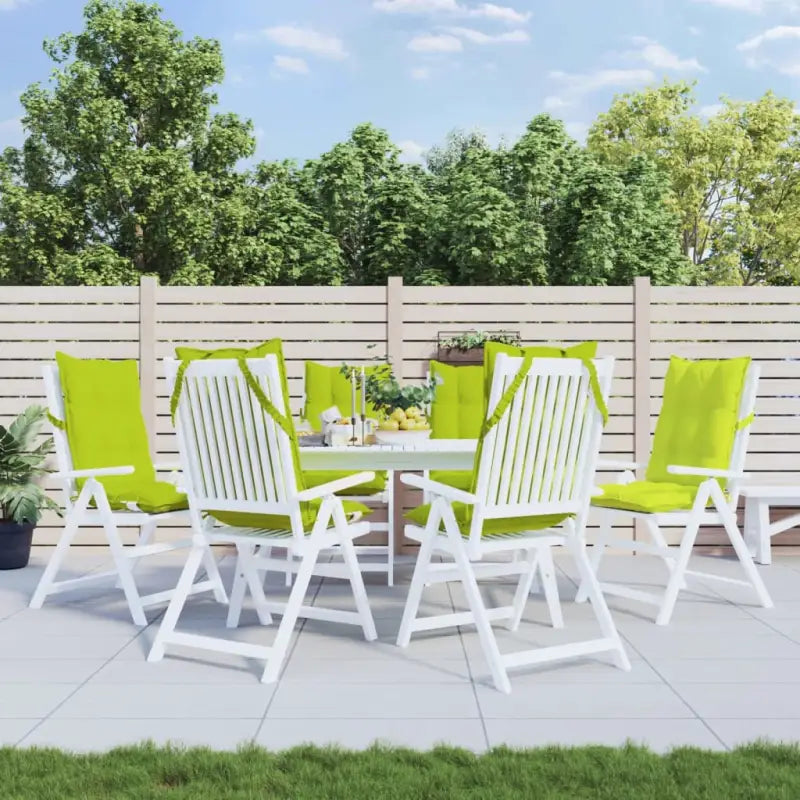 Stoelkussens met hoge rug van oxford stof voor een frisse uitstraling - Heldergroen / 6 / with 2 elastic straps