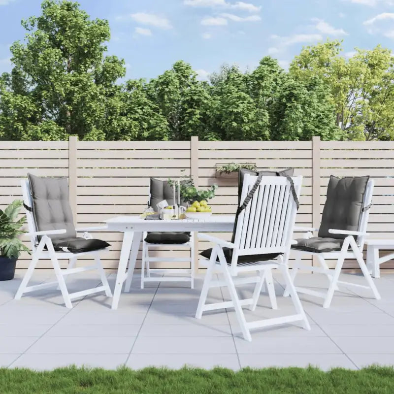 Stoelkussens met hoge rug van oxford stof voor een frisse uitstraling - Grijs / 4 / with 2 elastic straps - Stoelkussens