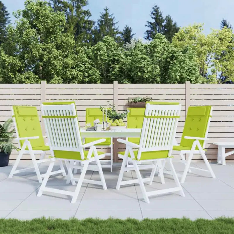 Stoelkussens met hoge rug van oxford stof voor frisse uitstraling - Lichtgroen / 6 - Stoelkussens