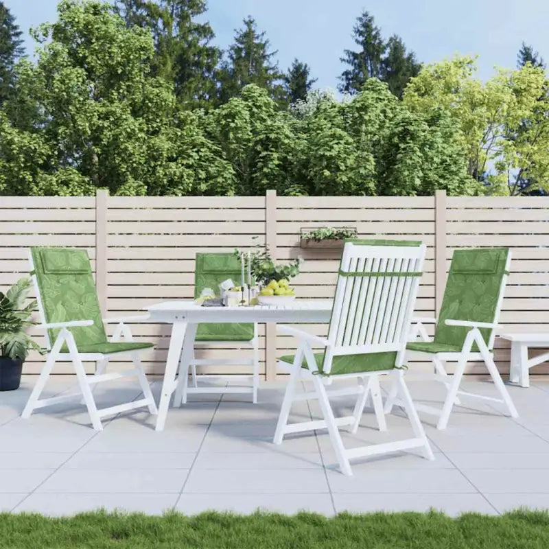 Stoelkussens met hoge rug van oxford stof voor frisse uitstraling - Bladontwerp / 4 - Stoelkussens