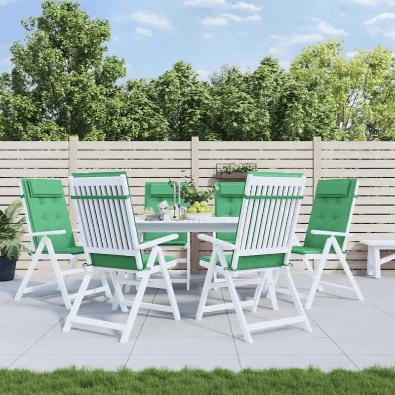 Stoelkussens met hoge rug van oxford stof voor frisse uitstraling - Groen / 6 - Stoelkussens